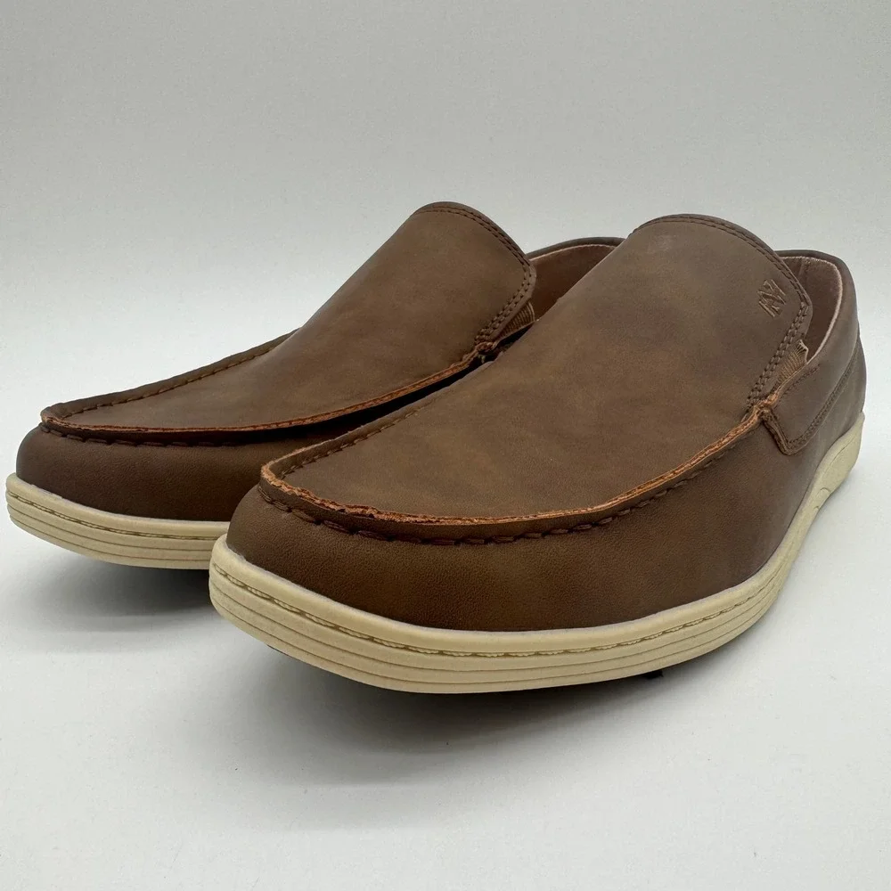 IZOD Seapoint Men's 11 Tan Memory Foam Slip On Loafers Casual Comfort Shoes NIB‎